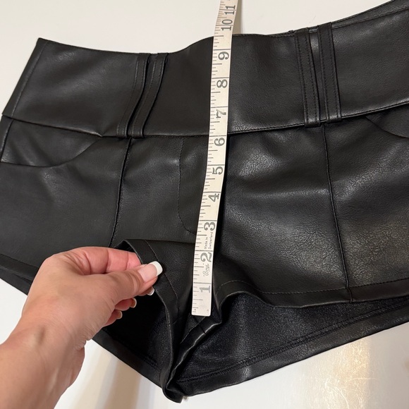 Niihai by Revolve faux leather micro shorts, black, size M - Picture 8 of 16